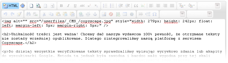 kot java script w artykulach html