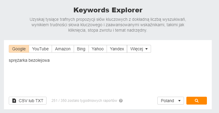 Keyword Explorer - Ahrefs