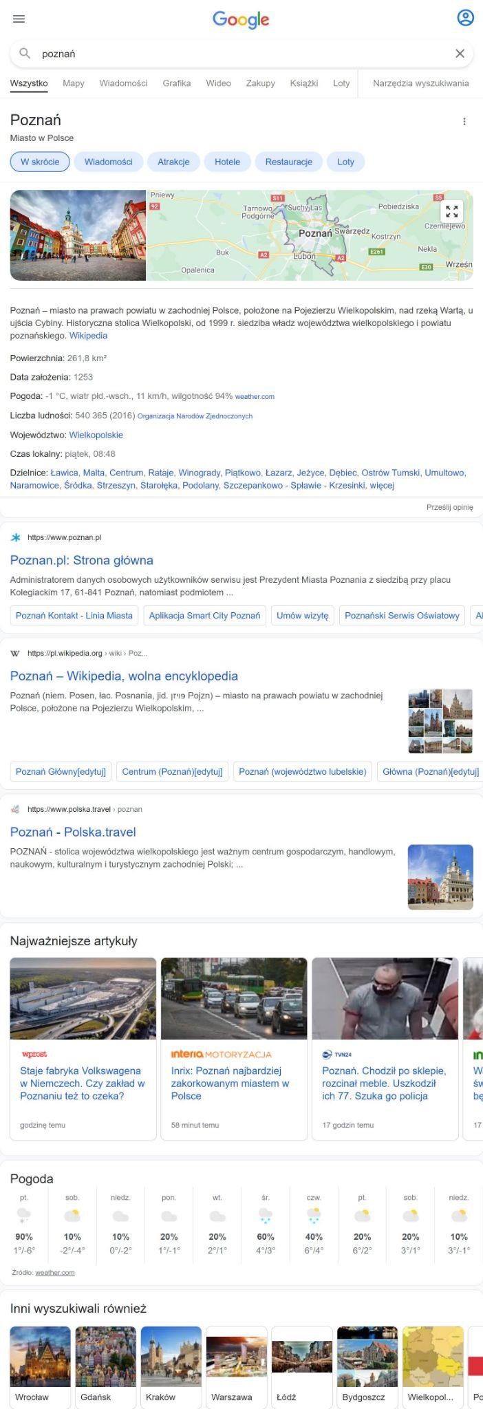 Poznań - rozszerzone wyniki wyszukiwania