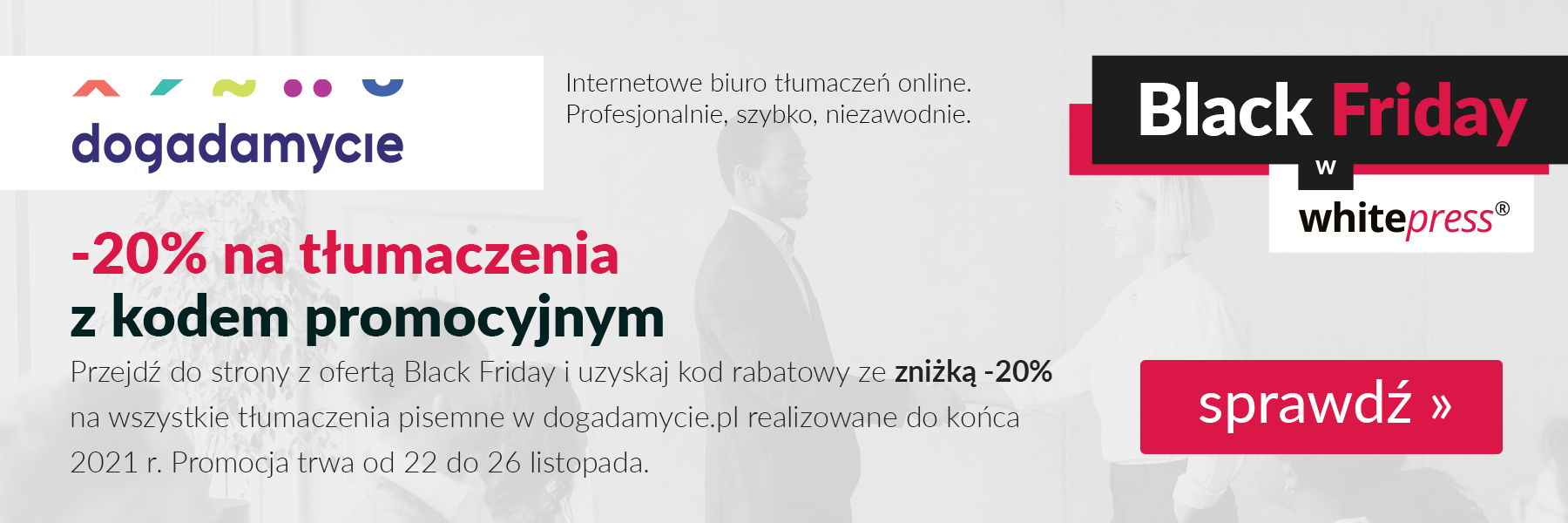 Dogadamycie.pl promocja na Black Friday
