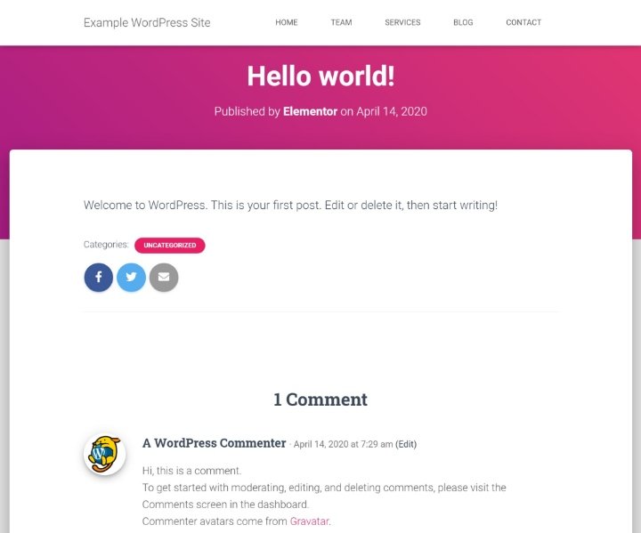 Motyw WordPress - Hestia